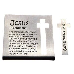 Christian Gift for Women Men Jesus Sign & Prayer Changes Things Cross Bookmark